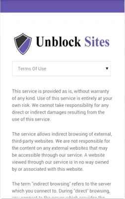 Unblock Sites android App screenshot 2