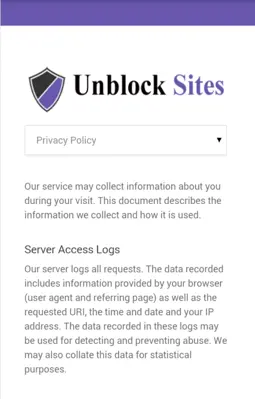 Unblock Sites android App screenshot 3